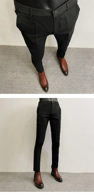 Men Suit Pants Dress Pantalone Hombre Stretch Slim Formal Trousers Calça Masculina Solid Color Casual Pants Fashion Men Clothing