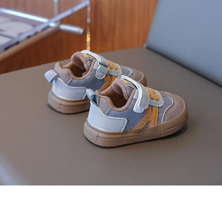 Spring Sport Shoes For Children PU Leather Boy's Girl's Sneakers Soft-soled Waterproof Infant Baby Ergonomics Kid's Sneakers