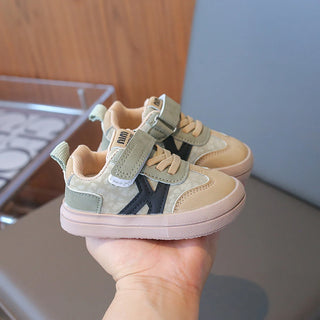 Spring Sport Shoes For Children PU Leather Boy's Girl's Sneakers Soft-soled Waterproof Infant Baby Ergonomics Kid's Sneakers