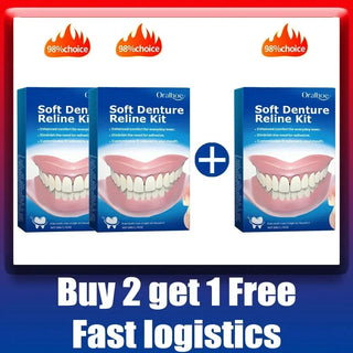 Silicone denture kit, silicone denture kit, denture kit soup pack, high and low level kit, easy to use, dental care