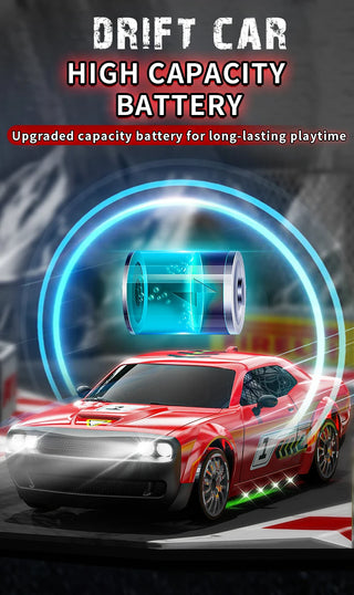 Teeggi 2.4G RC CAR With LED Light 4WD Remote Control Drift Cars Professional Racing Toys for Children Gifts VS GTR Model AE86