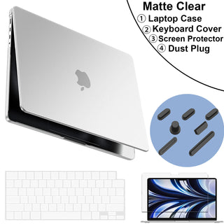 Matte Protective Case For MacBook Air 13.6 inch 2025–2022 M4/M3/M2 Chip Models A3240 A3113 A2681,Scratch & Fingerprint Resistant