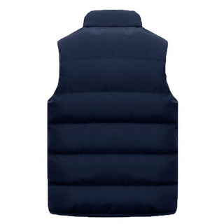 Mens Vest Jacket Men Autumn Warm Sleeveless Jackets Zipper Cotton Padded Thicken Cold Proof Plus Size Casual Straight Waistcoat