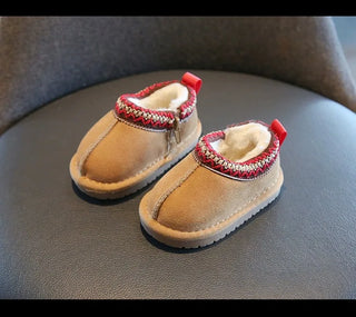 Baby Warm Casual Flat Low Top Snow Boots 2025 Winter Fashion Childrens' Concise Soft Soled Comfortable Non Slip Cotton Shoes