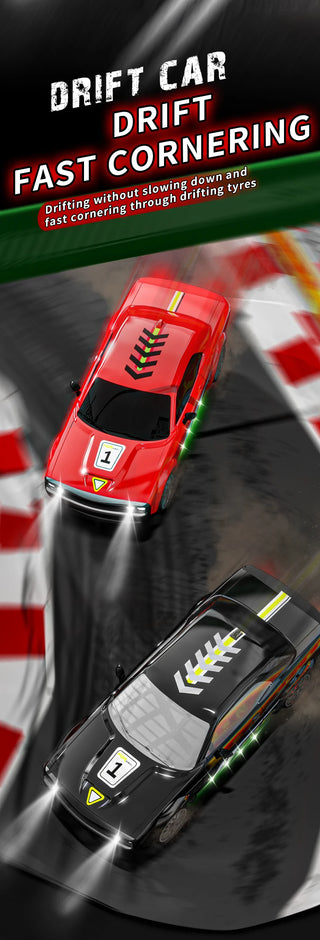 Teeggi 2.4G RC CAR With LED Light 4WD Remote Control Drift Cars Professional Racing Toys for Children Gifts VS GTR Model AE86