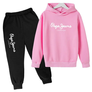 Kids Autumn Spring Trend Letter Print 2-13 Years Boys Girls Casual 2pcs Hoodie+Pants Tracksuits Children Casual Outfits Clothes