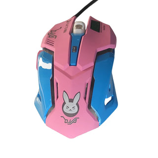 YOOYA YYfVMO161 Game Mouse Pink Rabit Wired USB Cable Gaming Computer Mice Adjustable DPI Ergonomic For Laptop PC
