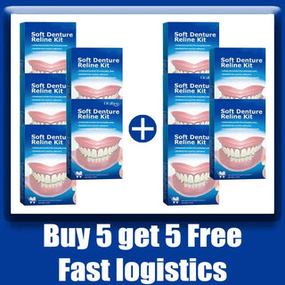 Denture Silicone Kit Silicone Liners Soft Kit Soft Denture Kit Teeth Upper And Lower Set Easy Use Dental careF7$k