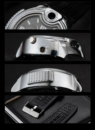 Outdoor Watch Inflatable Lighter Fashion Metal Gas Windproof Portable Open Flame Lighter Smoking Cool Personality Gift 2025 New