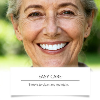 Dentures Full Set Natural Upper Lower Braces Silicone Denture Set for Men Women Instant Confident Fake Tooth Oral Hygiene Care