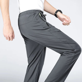 Elastic Waist Jogger Sweatpants Men Casual Classic Sport Men's Pants Quick Dry Straight Trousers Breathable Plus Size 4XL 5XL