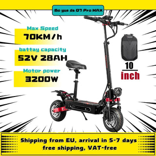 S3 Electric Scooter 6000W Dual Motor 60V-38AH Battery Top Speed 85km/h Max Range 120km Foldable 11inch Tires Max load 400kg