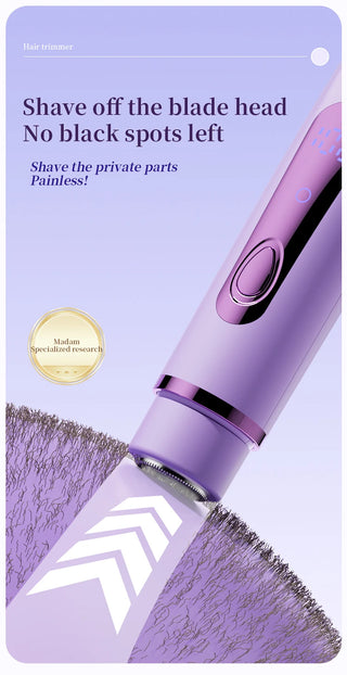 Lightweight 2 in 1 Electric Hair Remover Painless Detachable Women's Hair Shaver Double-headed Gentle Pubic Hair Remover Legs