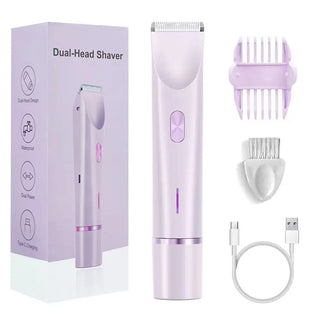 2025 Waterproof Rechargeable Electric Shaver Mini Women Bikini Trimmer Body Hair Remover Mini Double Headed Electric Epilator