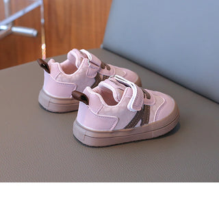 Spring Sport Shoes For Children PU Leather Boy's Girl's Sneakers Soft-soled Waterproof Infant Baby Ergonomics Kid's Sneakers
