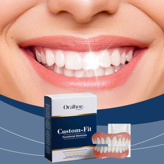 Silicone Denture Kit Temporary Orthodontic Upper Lower Set Fake Tooth Oral Care Easy Use Whitening Dentures Simulation Braces