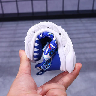 Spring New Children's Sports Shoes Cartoon Dinosaur Children's LED Light Shoes Soft Sole Boys' Causal Sneakers 2-6 Years Old