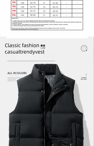 Winter Jacket Men Vest Vest Men Jacket Sleeveless Vest Casual Coat Men down Cotton Warm Thicken Waistcoat Thick Gilet Workwear