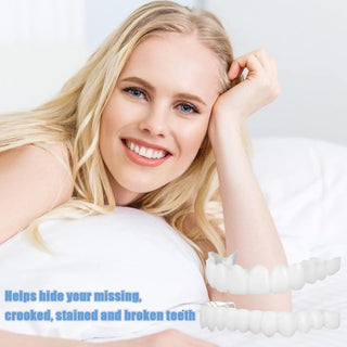 Tooth Veneers Unisex Teeth Veneer Upper Lower Veneers Temporary Smile Improver  Instant Confidence Smile Tools Beauty Tool