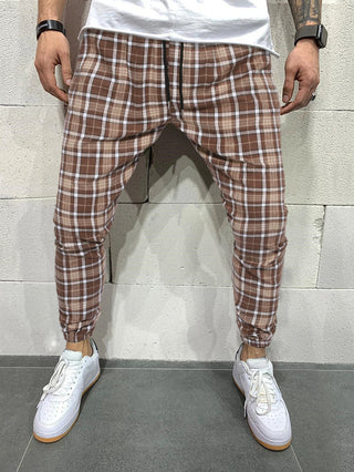 Mens Drawstring Lattice Pants Trousers with Bound Feet Style Casual Comfortable Breathable Loose Fit Long Leggings