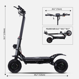J30MAX Electric Scooter 6000W Dual Motor 60V38AH Battery Double oil brake E-Scooter 11-inch Off-road tire City Scooters Electric