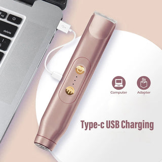 Women's specialized body hair shaving 2-in-1 electric shaver, dual head design, private, armpit hair, leg hair removal device