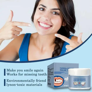 Moldable False Teeth, Tooth Repair Granules, Tooth Beads, Temporary Filling for Rooth, Broken Tooth Repair Kit, Thermal Fit Q6N2