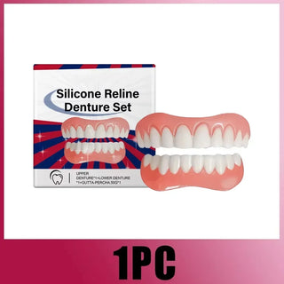 False Teeth Silicone Upper Lower Veneers Perfect Laugh Veneers Dentures Paste Fake Teeth Braces Comfortable Teeth Orthodontic