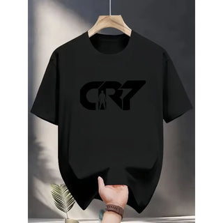 2025 New fashion men's and women's round-neck T-shirt and top casual wear, high-quality summer outdoor casual short-sleeved