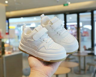 Children's White Shoes Spring and Autumn Kid's Sports Shoes Anti slip Lightweight Boys Board Shoes Soft Sole Baby Casual Shoes