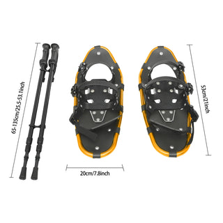 21 Inch Snowshoes, Snowshoes& Adjuatable Trekking Poles, Snowshoes for Men Women Youth