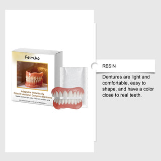 New Denture Silicone Kit - Soft Kit Teeth Upper And Lower Set - Silicone Liners Soft Denture Kit - Easy Use
