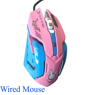 YOOYA YYfVMO161 Game Mouse Pink Rabit Wired USB Cable Gaming Computer Mice Adjustable DPI Ergonomic For Laptop PC
