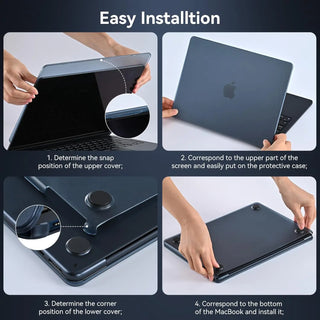 Matte Protective Case For MacBook Air 13.6 inch 2025–2022 M4/M3/M2 Chip Models A3240 A3113 A2681,Scratch & Fingerprint Resistant