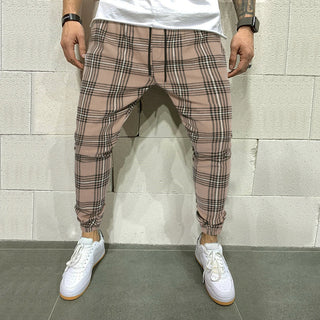 Mens Drawstring Lattice Pants Trousers with Bound Feet Style Casual Comfortable Breathable Loose Fit Long Leggings