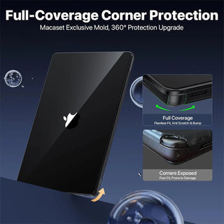 Crystal Black Clear Laptop Case for Macbook Air 13.6 M4 15 M3 Hard Cover for Mac Book Pro 13 M1 Chip M2 12 14 16 M5 Hard Sleeve