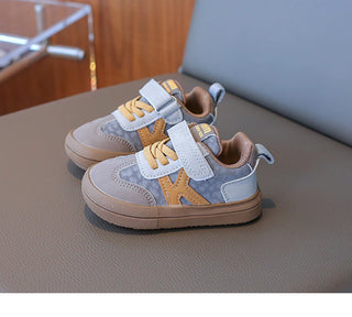 Spring Sport Shoes For Children PU Leather Boy's Girl's Sneakers Soft-soled Waterproof Infant Baby Ergonomics Kid's Sneakers