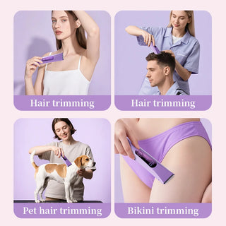 Lightweight 2 in 1 Electric Hair Remover Painless Detachable Women's Hair Shaver Double-headed Gentle Pubic Hair Remover Legs