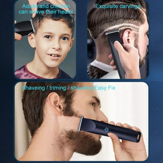 Design of adjustable cutter head with USB charging for electric hair clipper hair and beard trimming