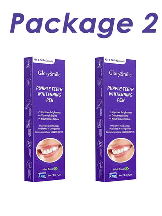 Purple Instant Teeth Whitening Pen Tartar Toothpaste Cleaning Tooth Stain No Sensitivity for a Brighter Whiter Smile Decay Care
