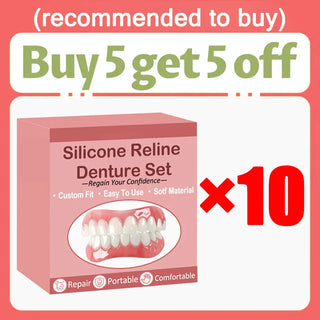 Silicone Upper Lower Veneers - Comfortable Fake Teeth Cosmetic Kit for Smile Enhancement