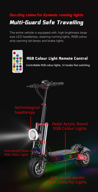 Boyueda S5 Electric scooter 6000WMotor 60v38AH Battery 11 Inch AdultOff-road Escooters 85km/h DoubleDrive Version E-5cooter