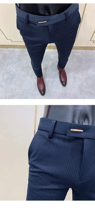 Men Suit Pants Dress Pantalone Hombre Stretch Slim Formal Trousers Calça Masculina Solid Color Casual Pants Fashion Men Clothing