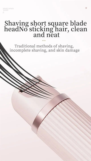 Waterproof 2in1 Electric Shaver for Women Bikini Hair Trimmer Wet Dry Use Dual Head Detachable Cordless Rechargeable