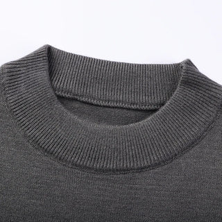 New Round Neck Slim Fit Men's Sweater for Autumn and Winter, Korean Style Trendy and Casual Long Sleeved Knitted Base Sweater