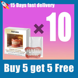 New Denture Silicone Kit - Soft Kit Teeth Upper And Lower Set - Silicone Liners Soft Denture Kit - Easy Use