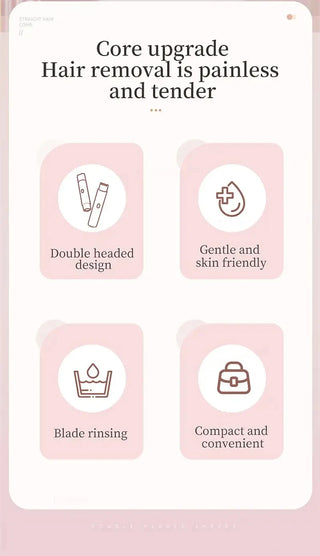 Waterproof 2in1 Electric Shaver for Women Bikini Hair Trimmer Wet Dry Use Dual Head Detachable Cordless Rechargeable