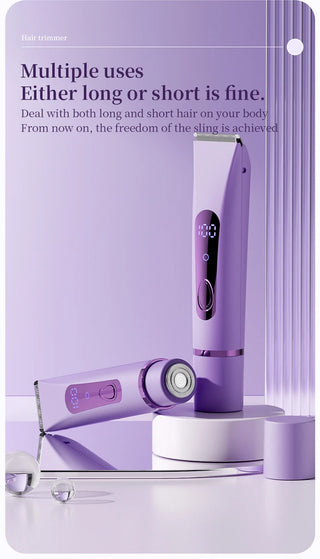 Lightweight 2 in 1 Electric Hair Remover Painless Detachable Women's Hair Shaver Double-headed Gentle Pubic Hair Remover Legs