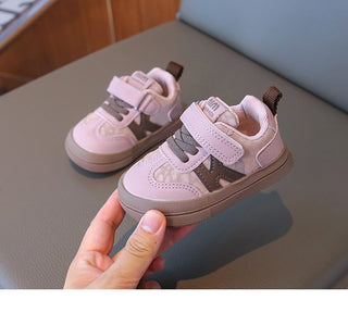 Spring Sport Shoes For Children PU Leather Boy's Girl's Sneakers Soft-soled Waterproof Infant Baby Ergonomics Kid's Sneakers