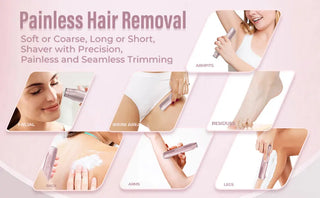 Electric Shaver for Women Female Epilator Electric Hair Removal 2 in 1 Woman's Razor for Body Legs Face Mustache Bikini Trimmer
